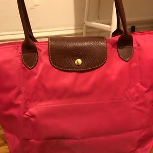 Pink Longchamp tote